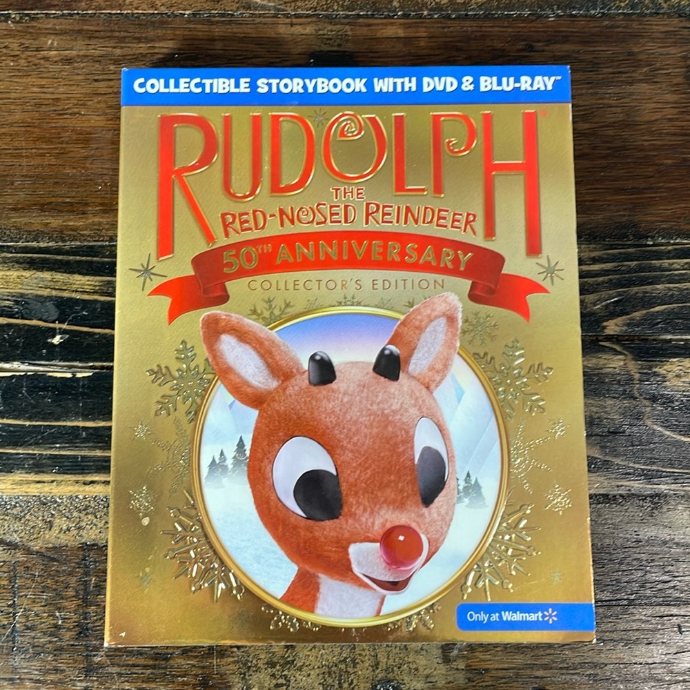 Rudolph The Red Nosed Reindeer 50th Anniversary DVD Blue Ray/storybook